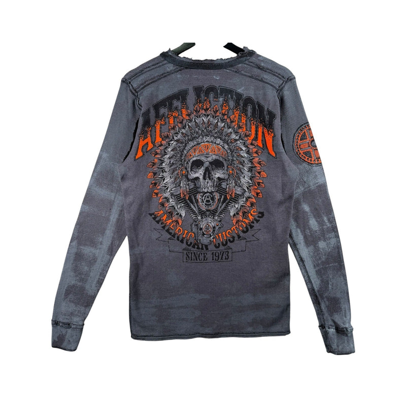 Vintage Affliction Live Fast Skull Graphic Long Sleeve