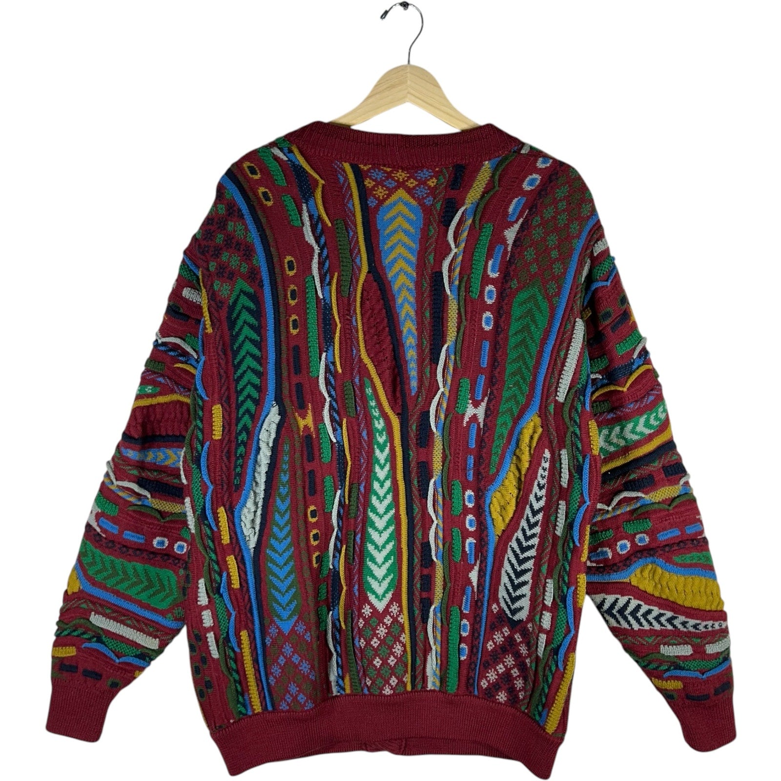 Vintage Coogi 3D Knit Cardigan Sweater