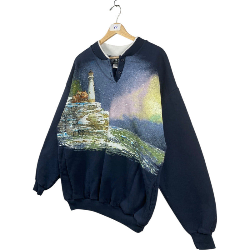 Vintage Lighthouse Henley Sweatshirt