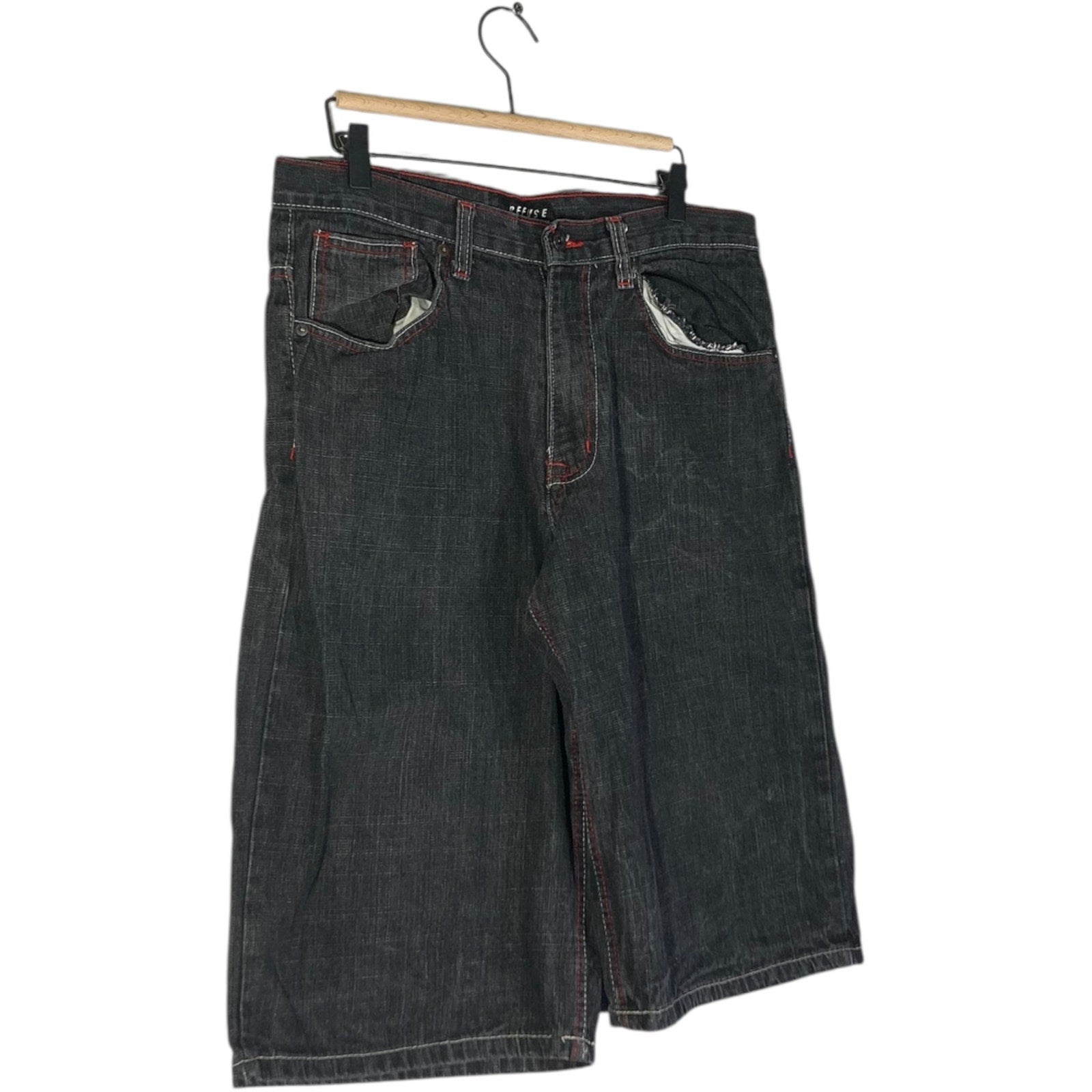 Vintage Refuse Bermuda Denim Jean Shorts 34x15