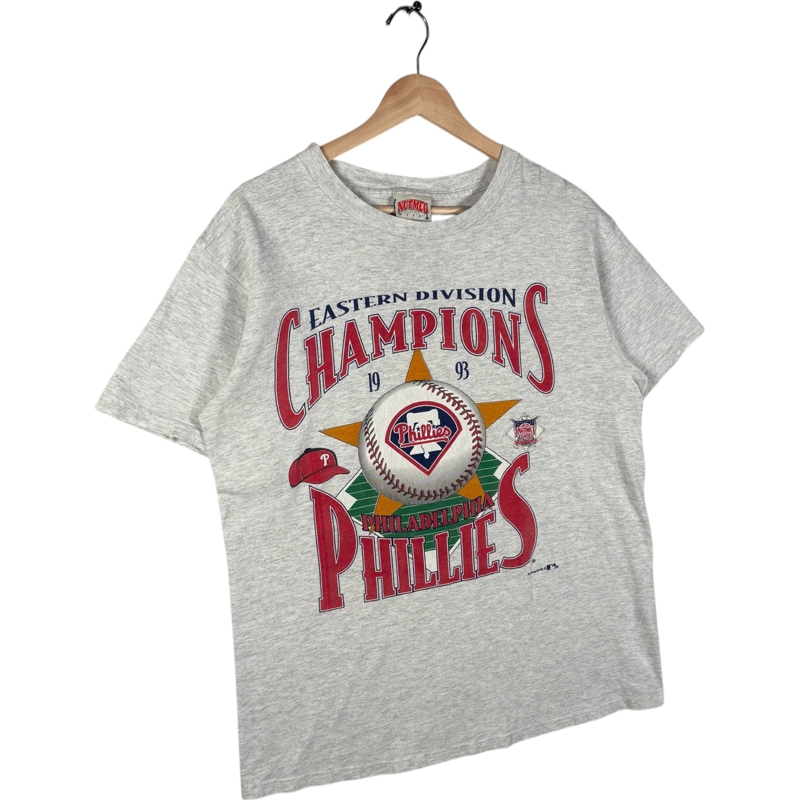 Vintage Philadelphia Phillies Eastern Division Champions MLB Tee Large