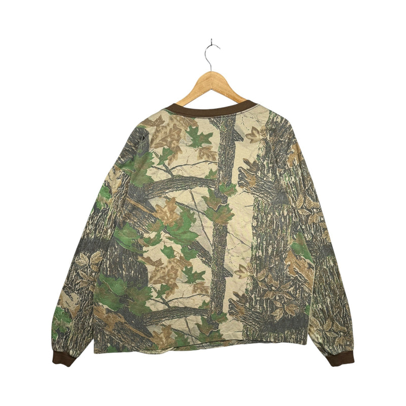 Vintage Camo Leaf Over All Graphic Crewneck