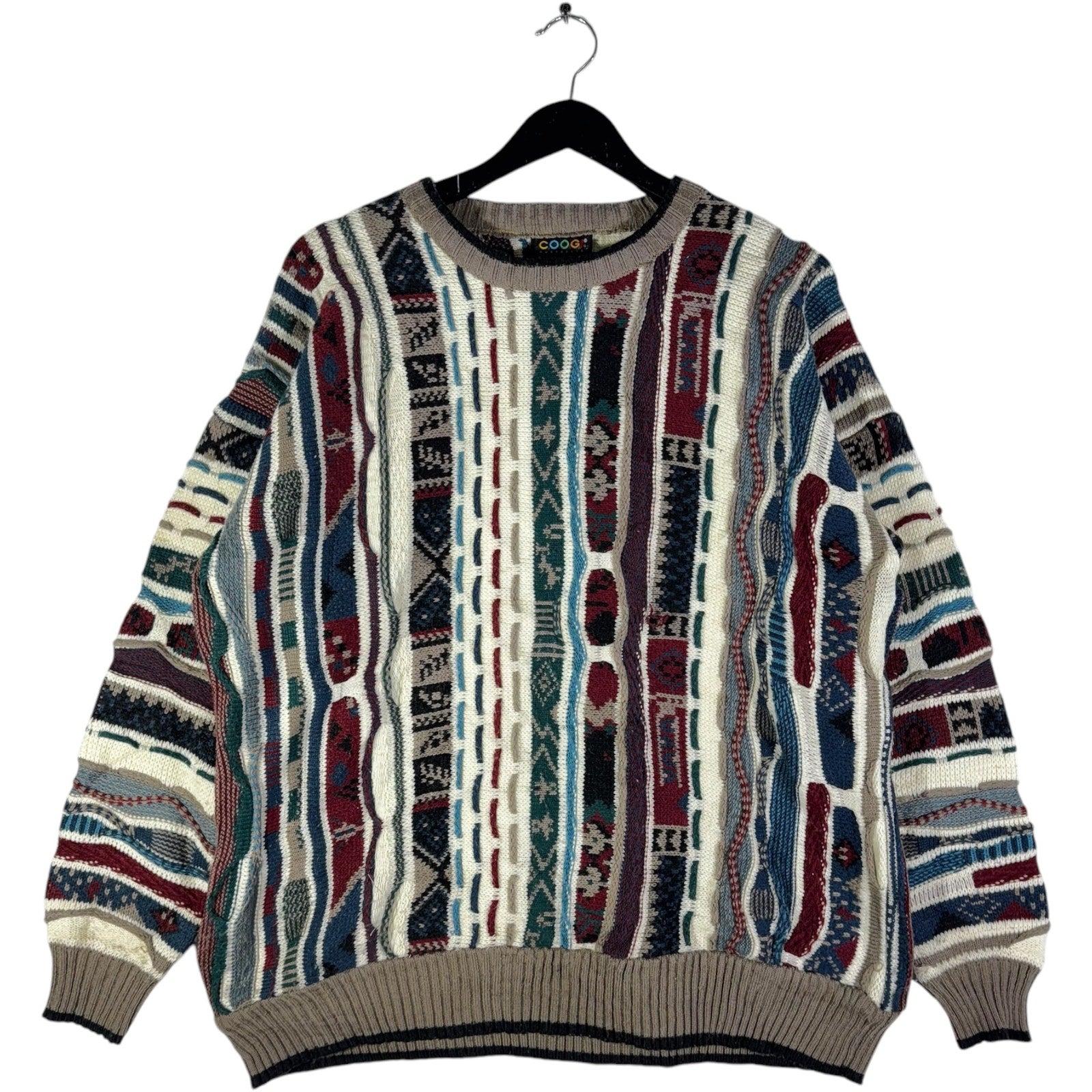 Vintage Coogi 3D Knit Wool Sweater