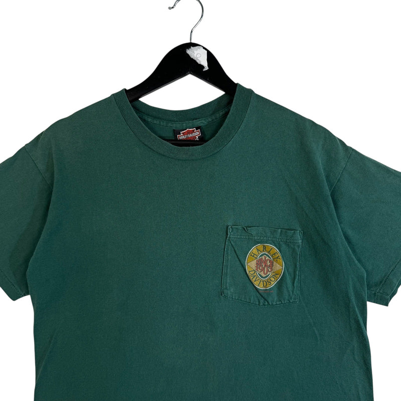 Vintage Harley Davidson Houston Texas Pocket Tee