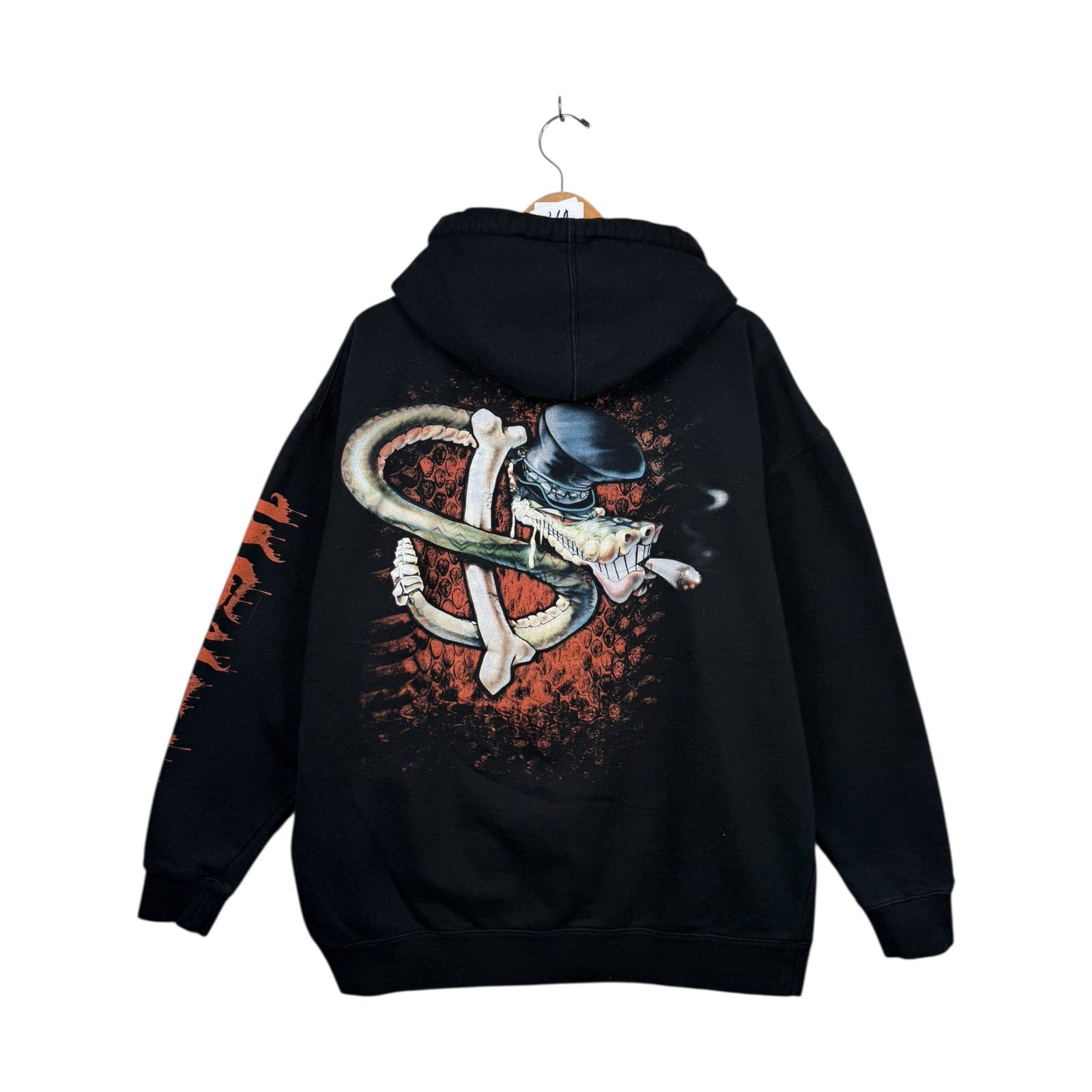 Vintage Sludge Snake Skull Full Zip Hoodie