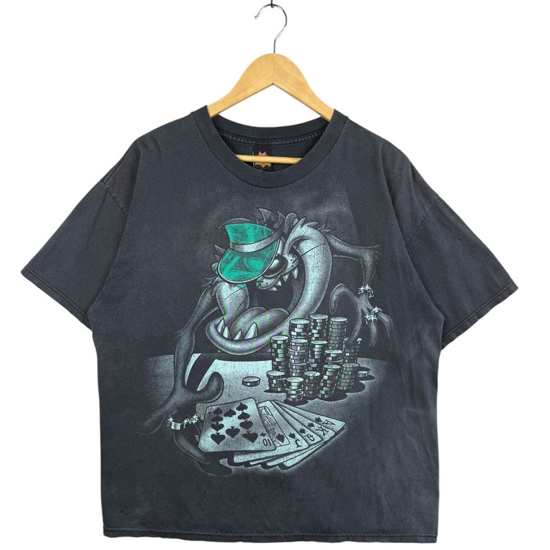 Vintage Looney Tunes Taz Manian Devil Poker T-Shirt