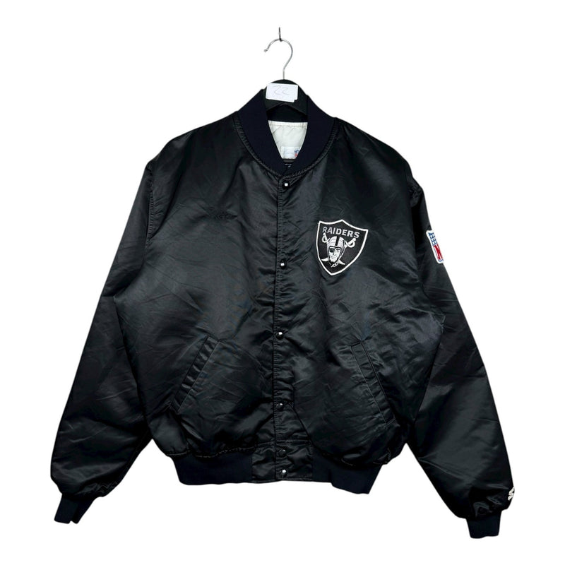 Vintage Starter Raiders NFL Satin Bomber Jacket