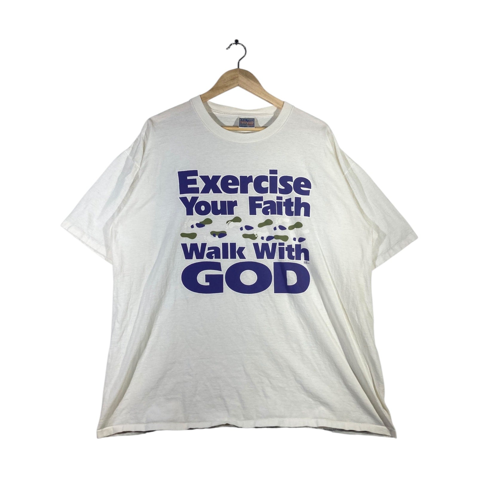 Vintage Exercise Your Faith Walk With God Short Sleeve T-Shirt