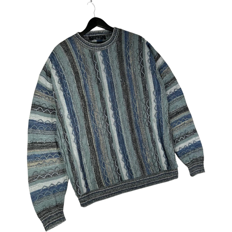 Vintage Protege Collection 3D Knit Striped Sweater