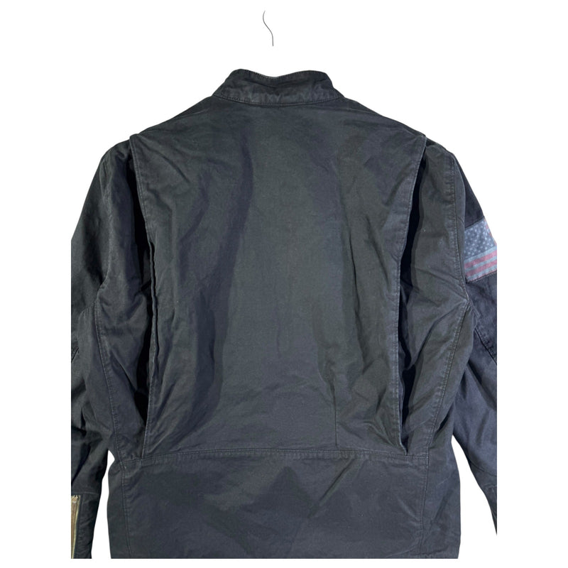 Vintage Polo Ralph Lauren 67 Patch Denim Moto Jacket