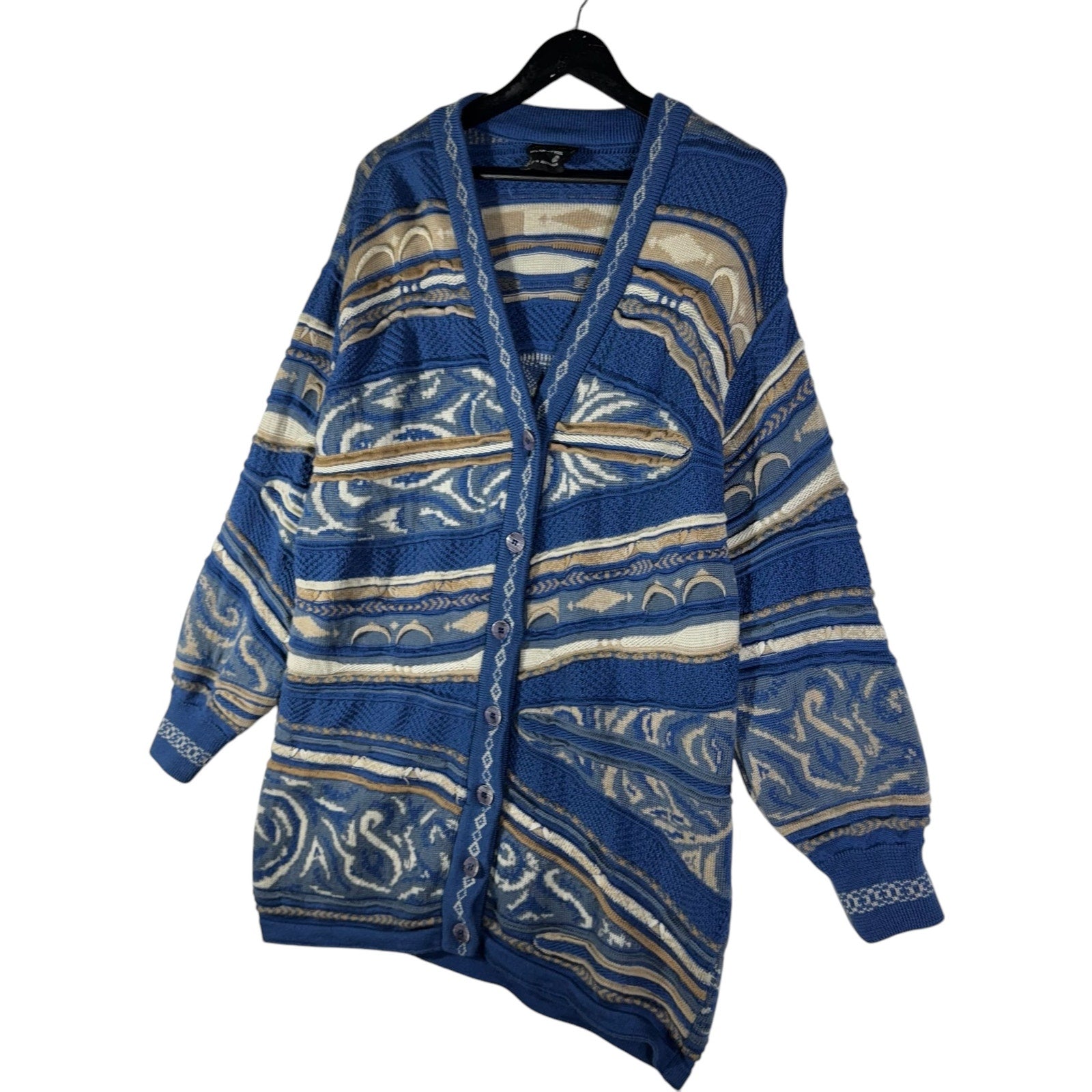 Vintage Coogi 3D Knit Cardigan Sweater