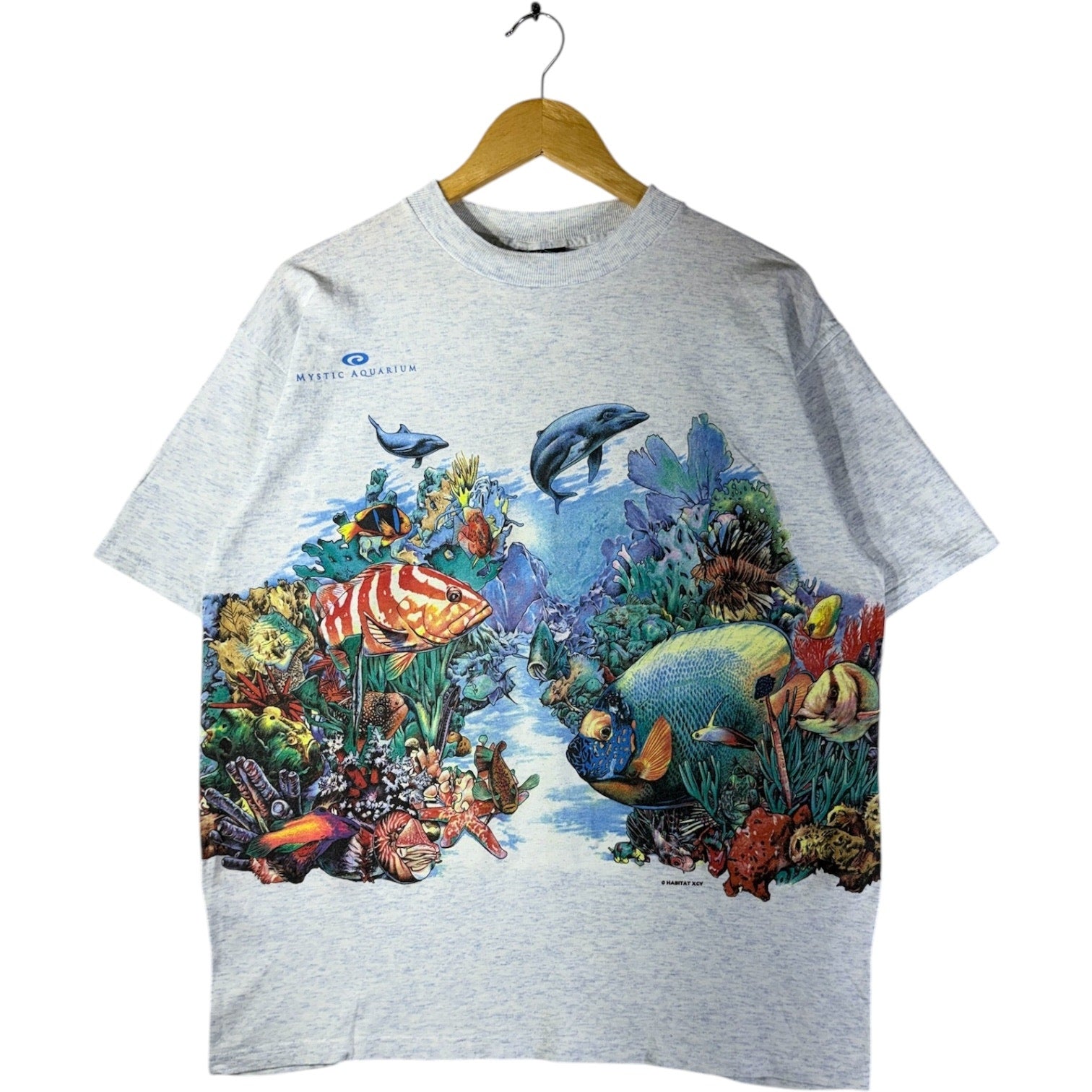 Vintage Mystic Aquarium Ocean Reef Graphic T-Shirt