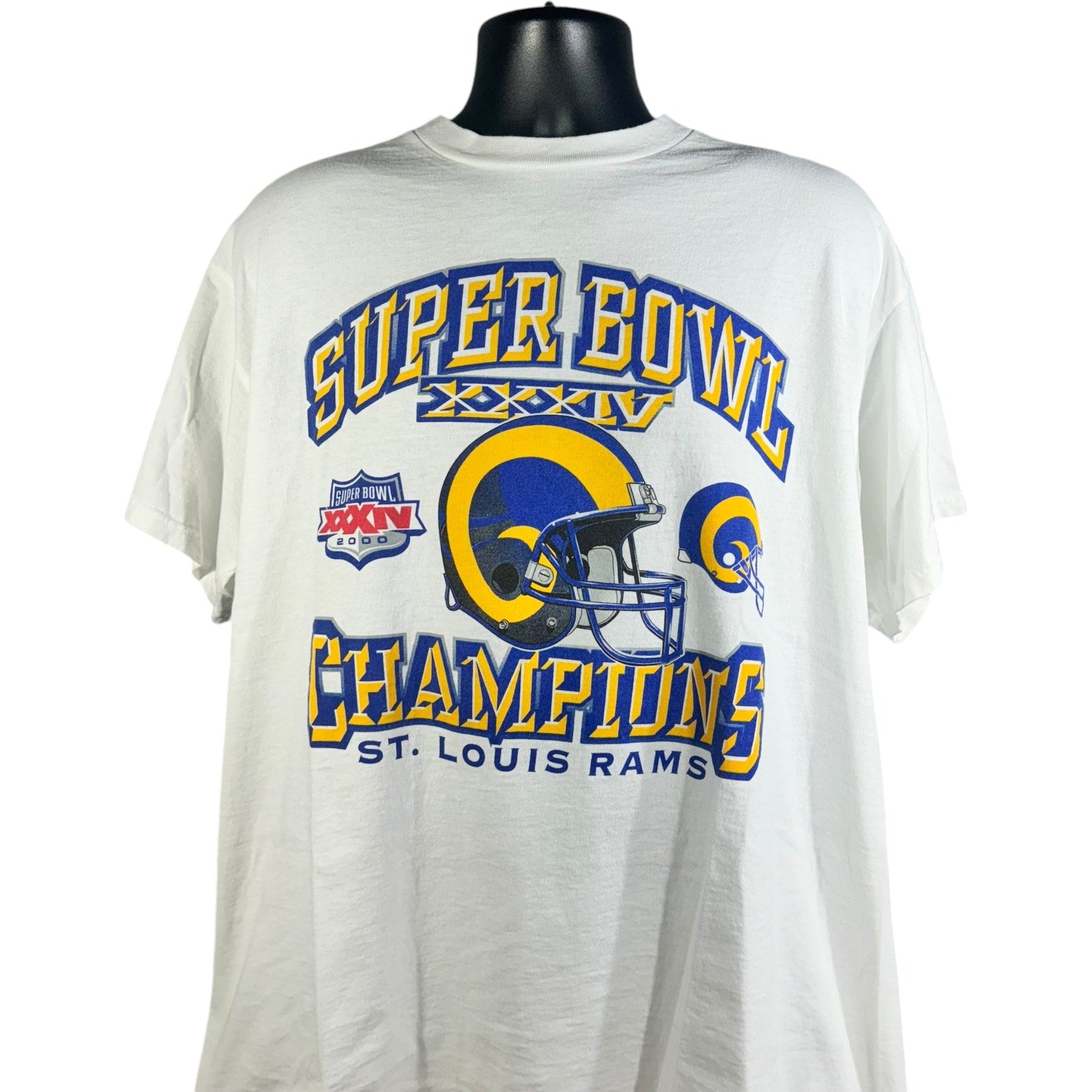 Vintage St. Louis Rams Super Bowl XXXIV Champions NFL Tee