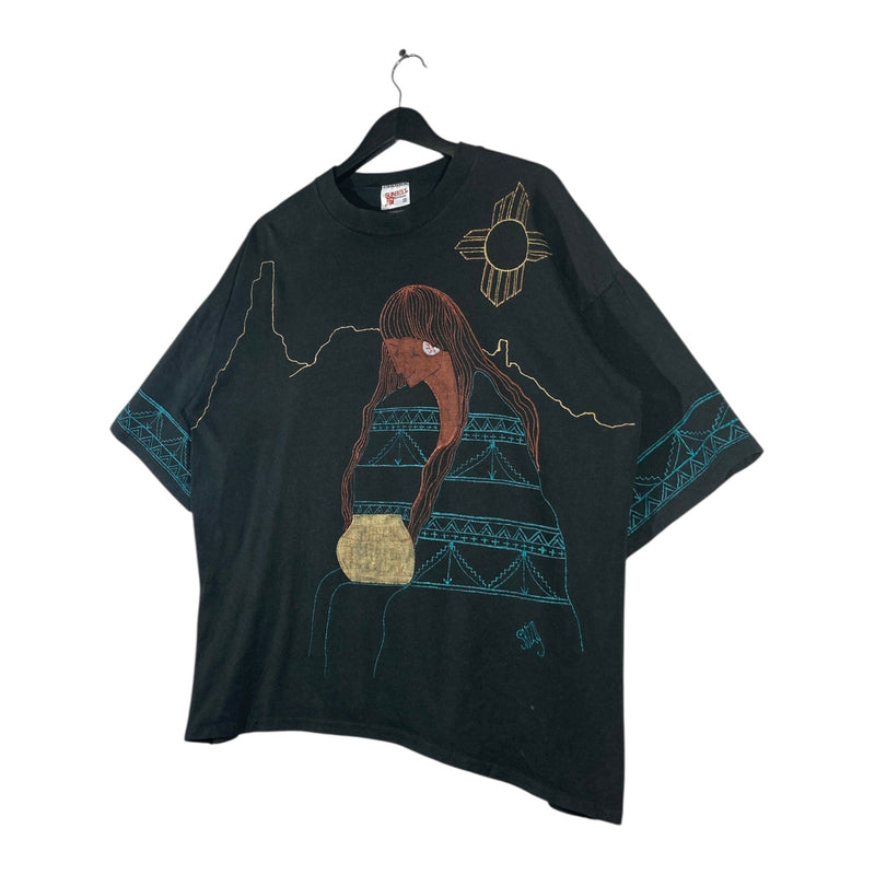 Vintage Aztec Woman Graphic Short Sleeve T-Shirt