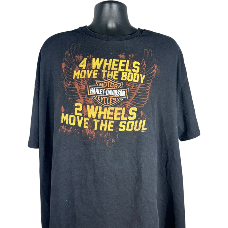 Vintage Harley Davidson "2 Wheels Move The Soul" Tee