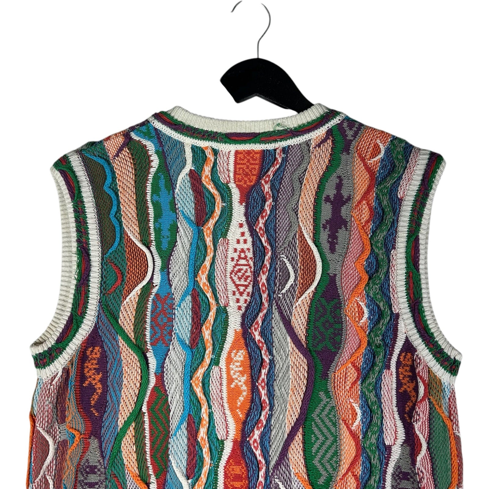 Vintage Missoni Sport 3D Knit Button Up Sweater Vest