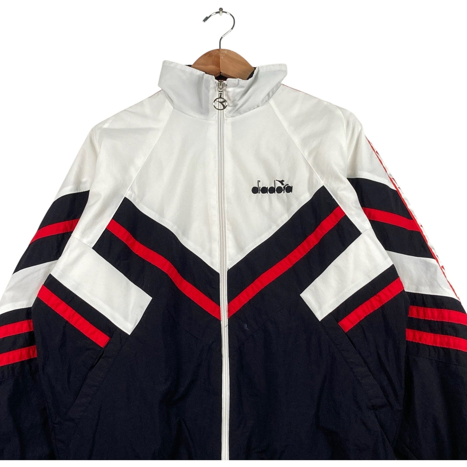 Vintage Diadora Spellout Full Zip Light Jacket