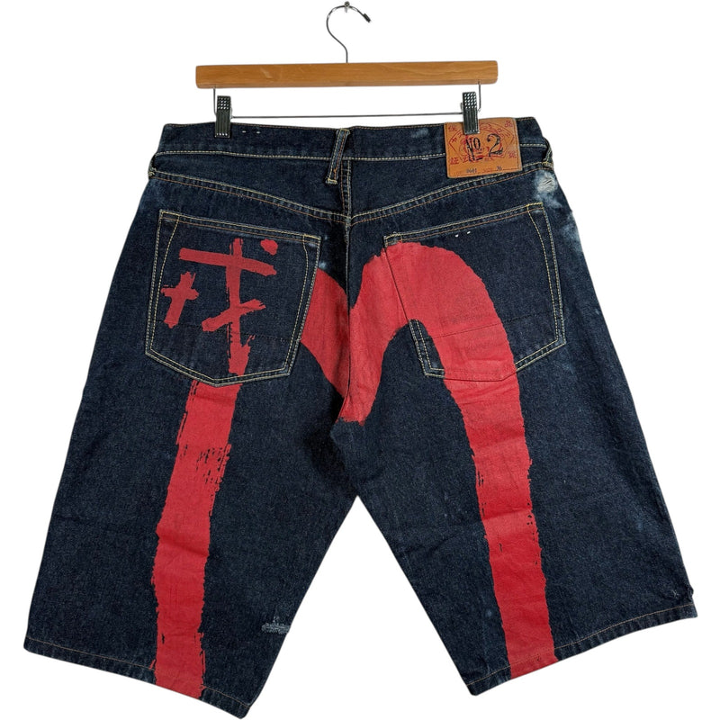 Vintage Evisu Denim Shorts 36 x 14