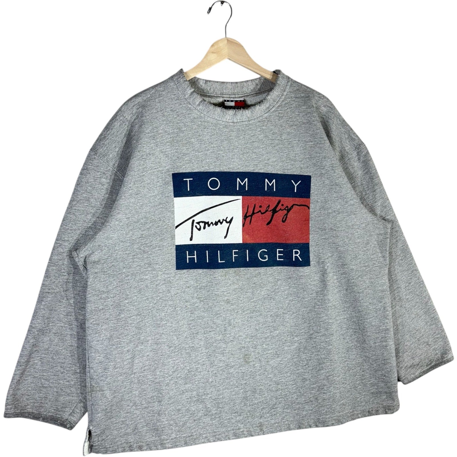 Vintage Tommy Hilfiger Large Flag Logo Pullover Crewneck
