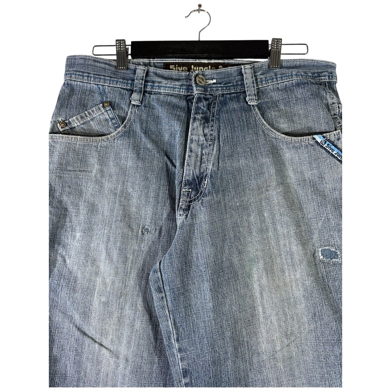 Vintage 5ive Jungle & Co. Embroidered Denim Shorts 36