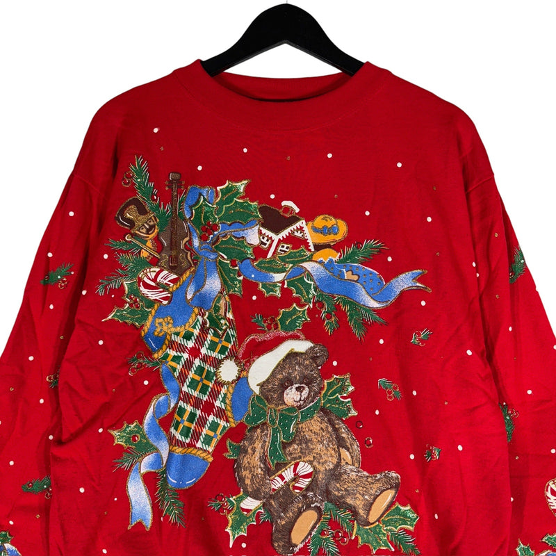 Vintage Christmas Bear Holiday Crewneck 90s