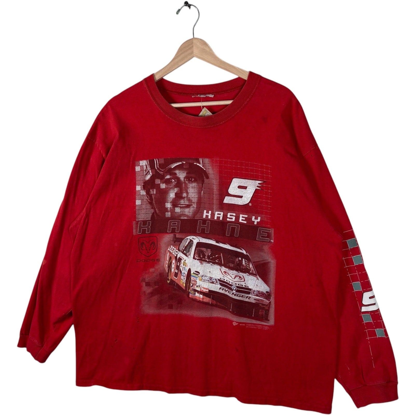 Vintage Kasey Kahne #9 Dodge Racing Car NASCAR Long Sleeve