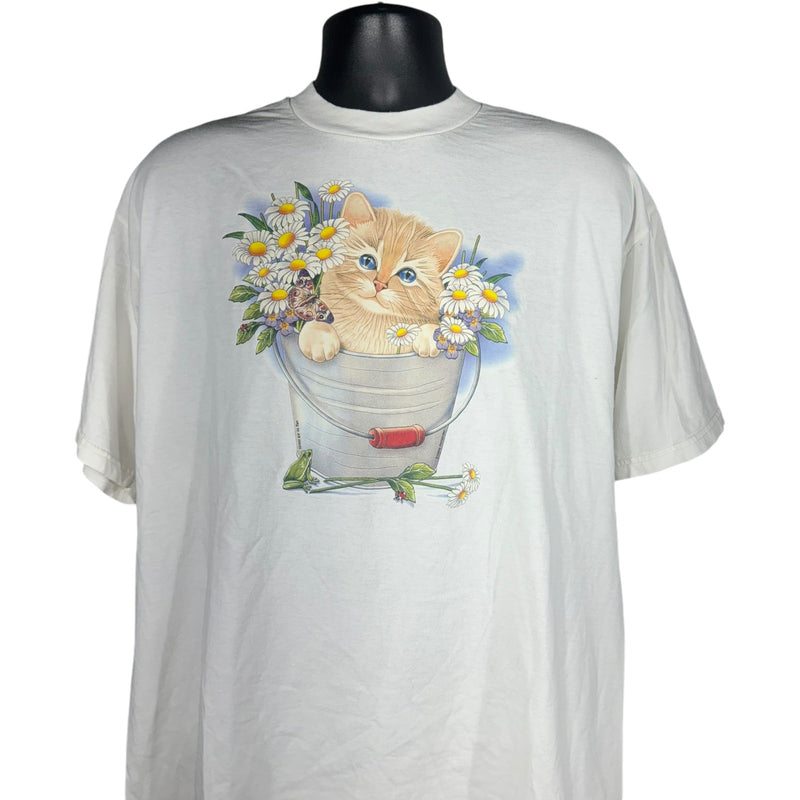 Vintage Cat In A Bucket Nature Tee