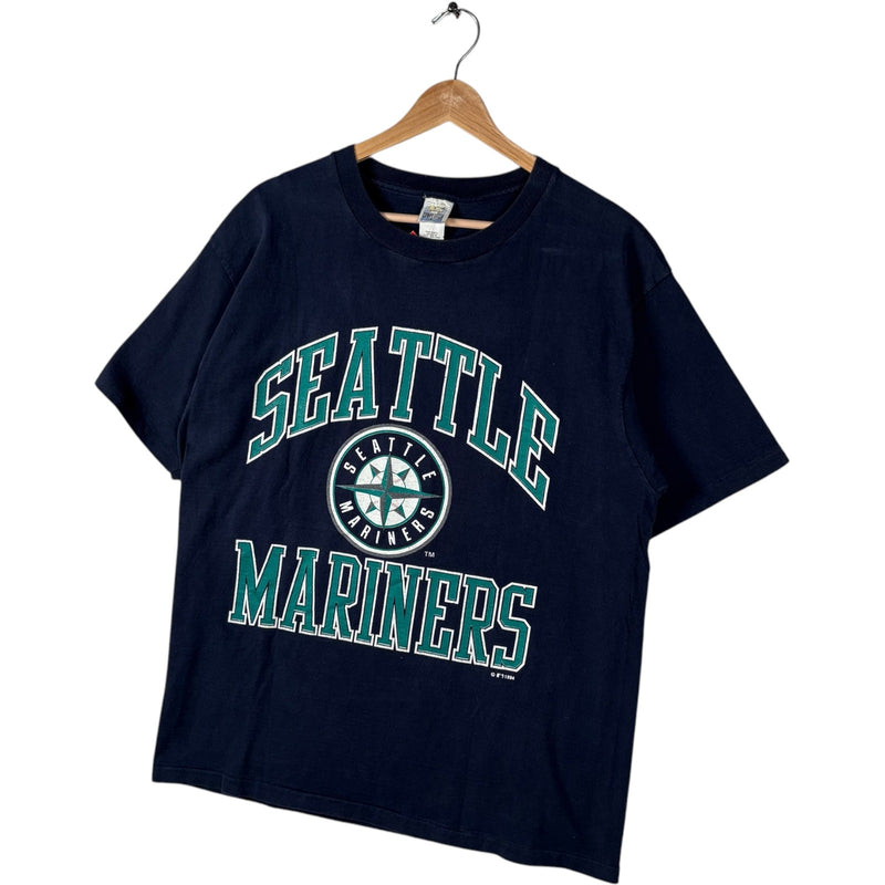 Vintage Seattle Mariners Spellout Logo MLB Tee 90s