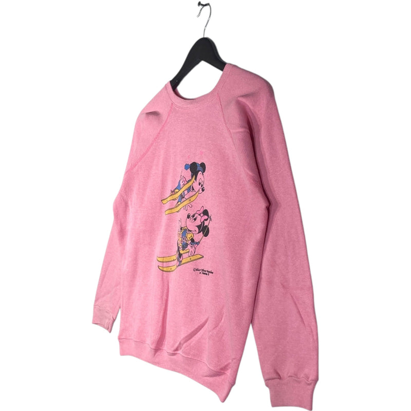 Vintage Disney Mickey & Minnie Mouse Skiing Crewneck