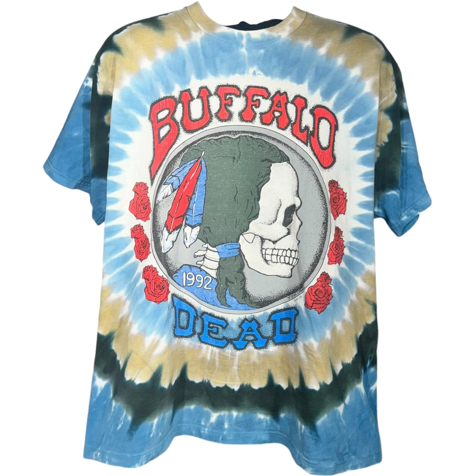 Vintage Liquid Blue Buffalo Dead Grateful Dead Tie Dye Tee