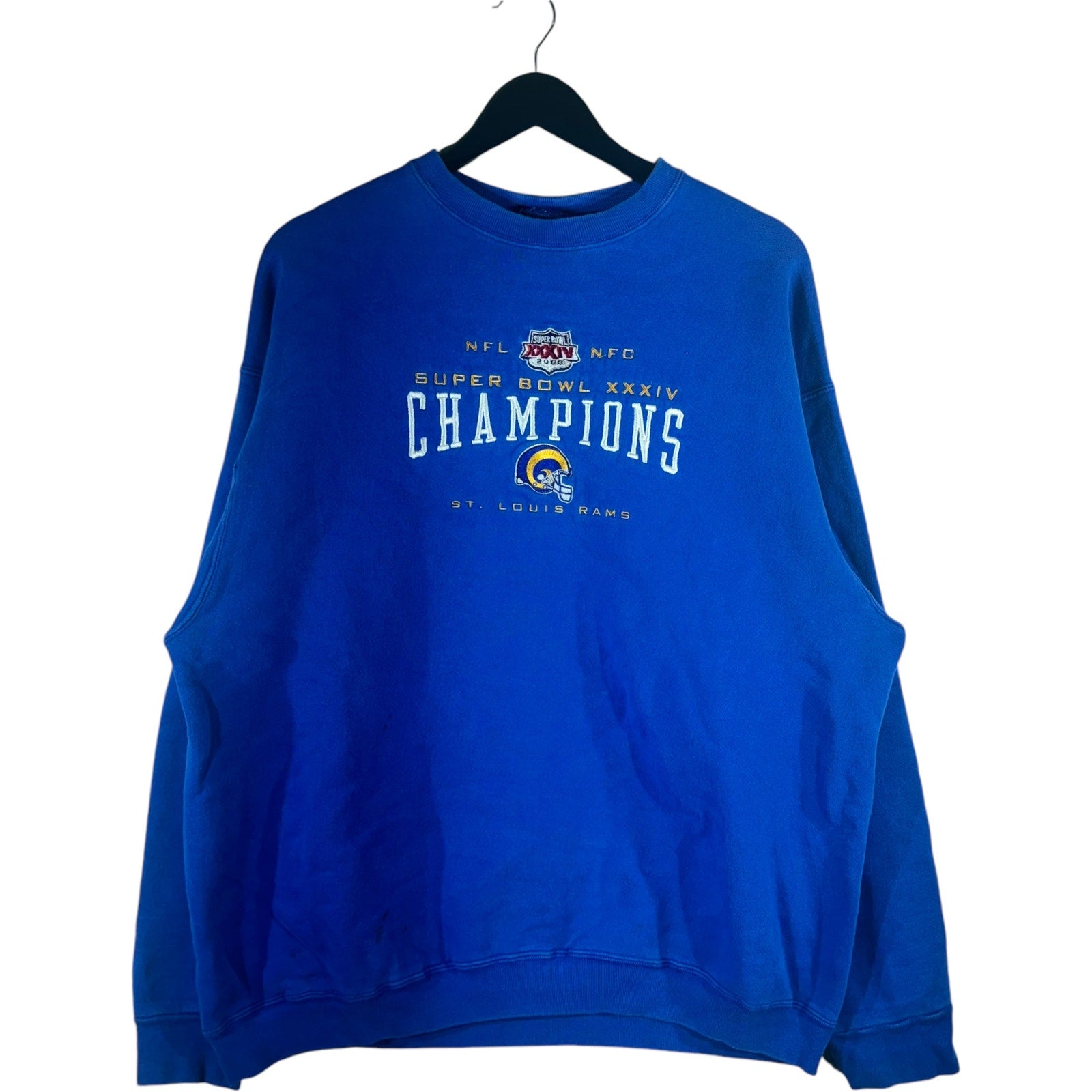 Vintage St. Louis Rams Super Bowl XXXIV Champions Pro Player Crewneck