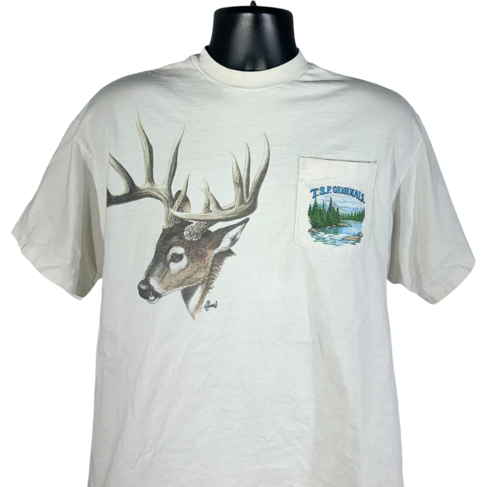 Vintage T.S.F. Originals Buck Nature Pocket Tee