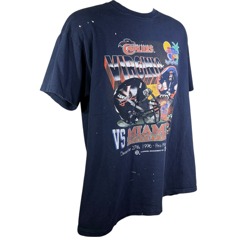 Vintage University of Virginia VS University of Miami Football Tee