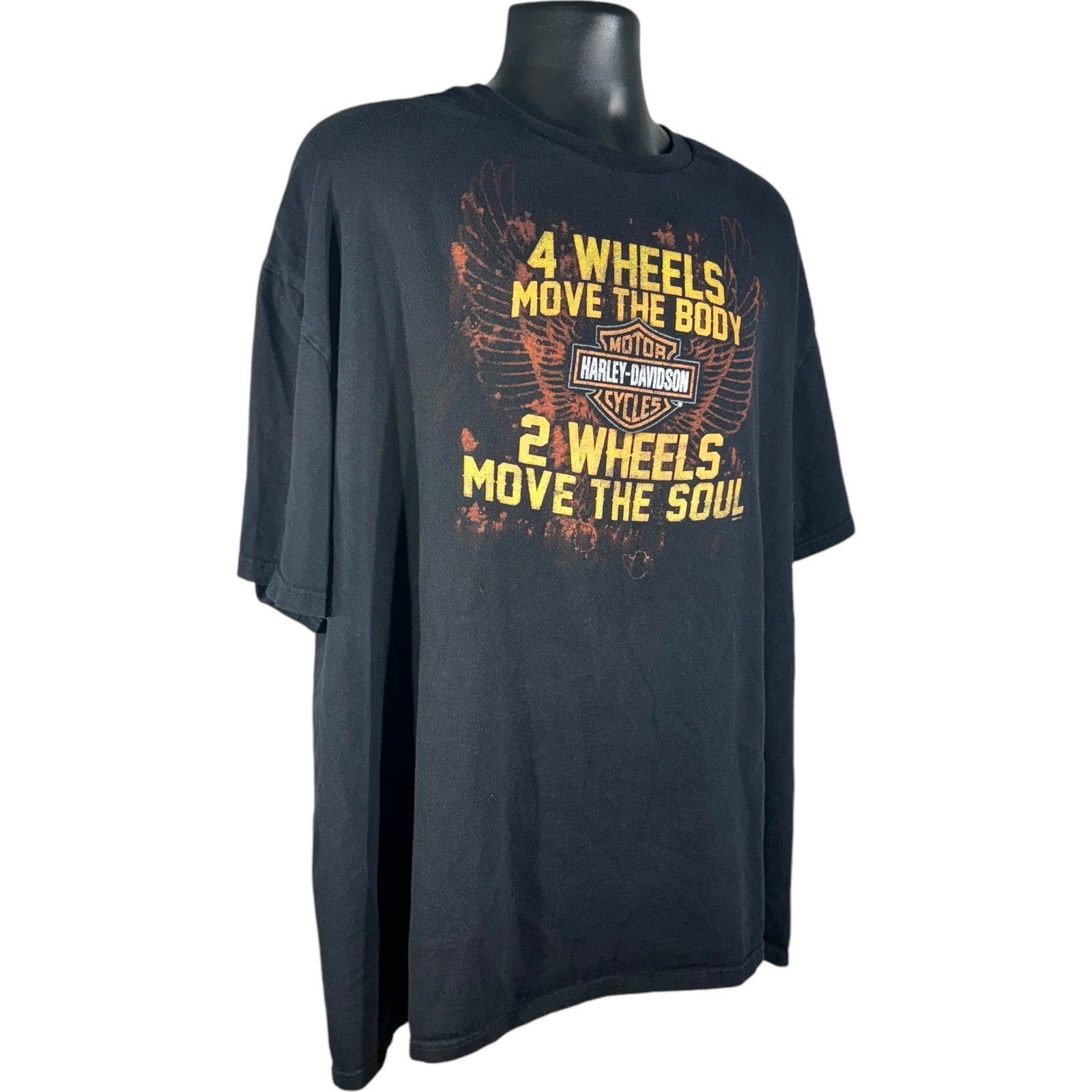 Vintage Harley Davidson "2 Wheels Move The Soul" Tee