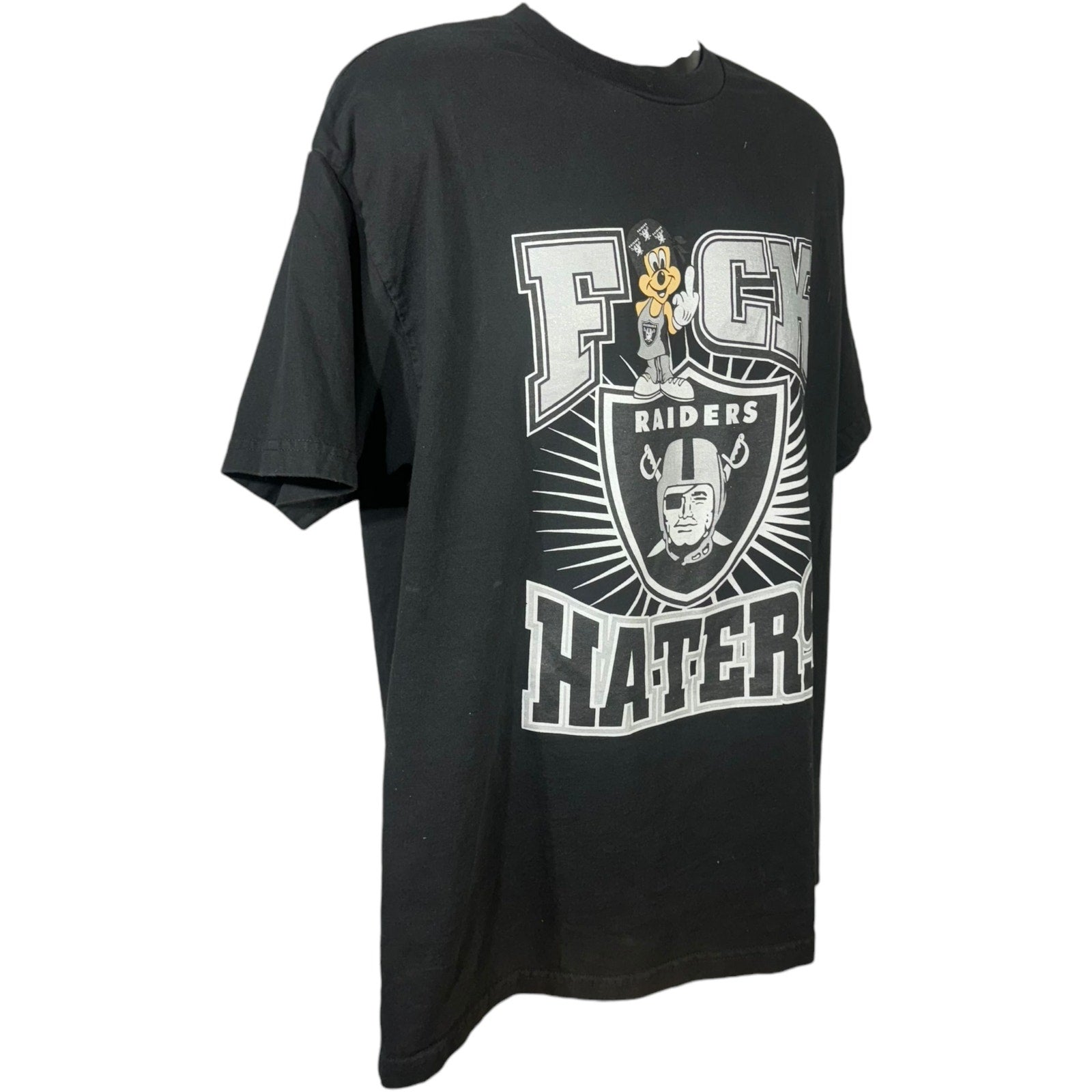 Vintage Oakland Raiders "F**k Haters" Mickey Mouse NFL Tee