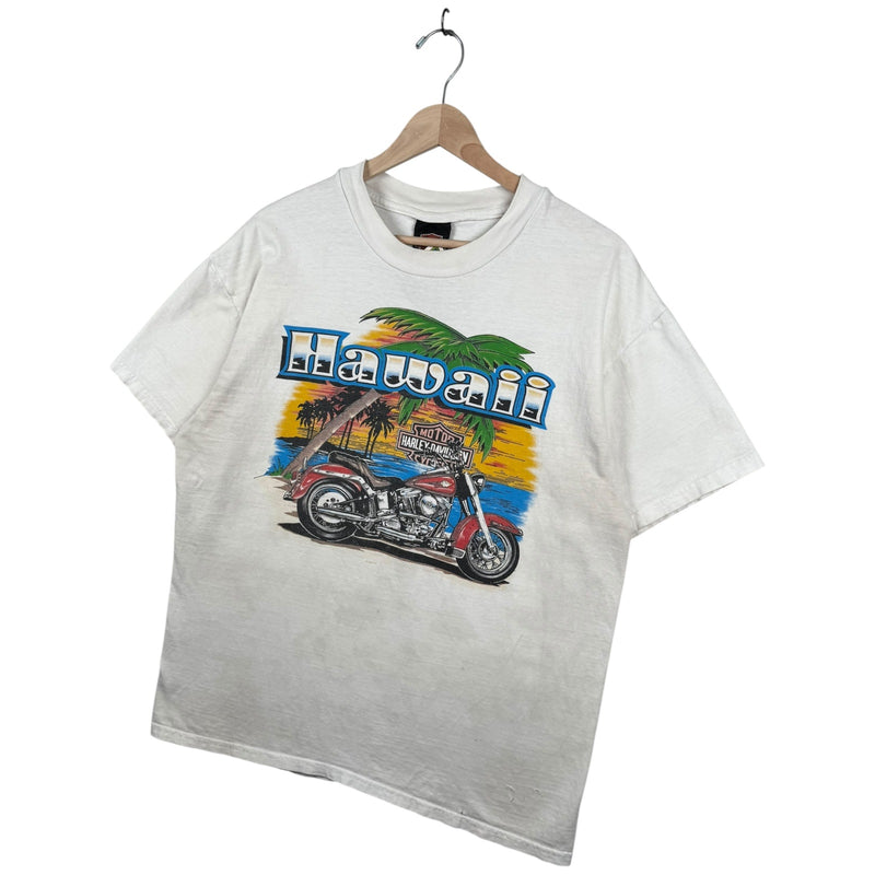 Vintage Harley Davidson Hawaii Motorcycle Graphic T-Shirt
