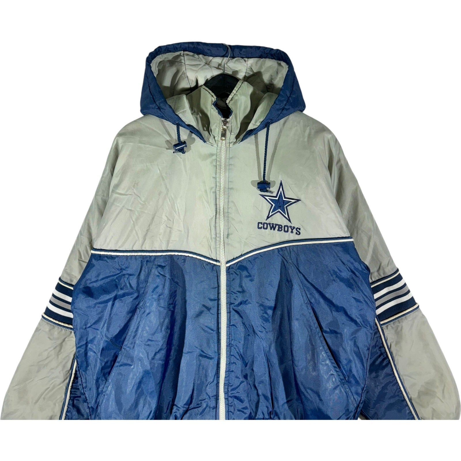 Vintage Dallas Cowboys Hooded NFL Puffer Jacket