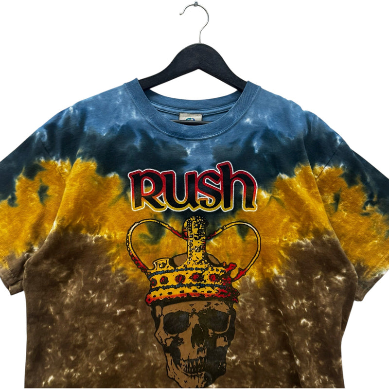 Vintage Y2K Liquid Blue Rush Band Tye Die Tee