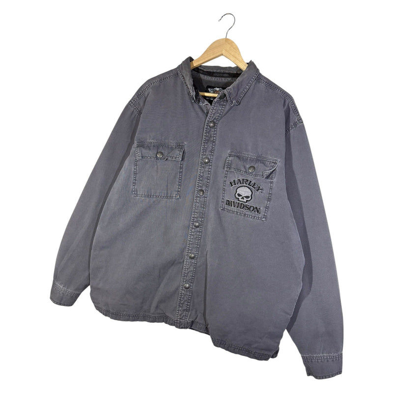 Vintage Harley Davidson Motorcycle Biker Denim Jacket