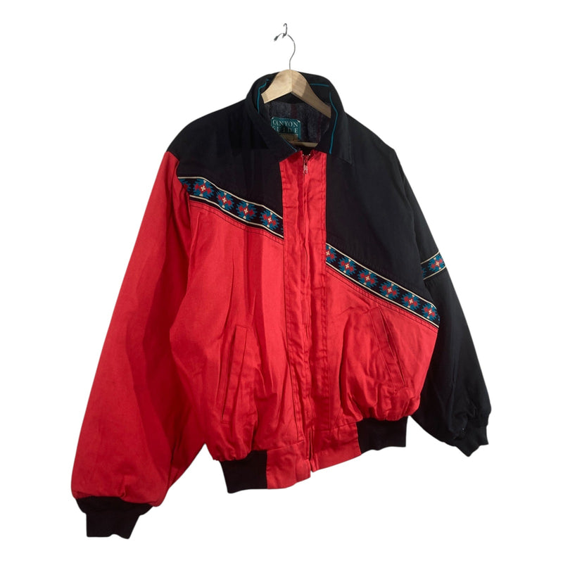 Vintage Canyon Guide Southwestern Aztec Bomber Jacket