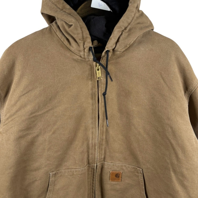 Vintage Carhartt Insulated Active Hoodie Full Zip Workwear Jacket