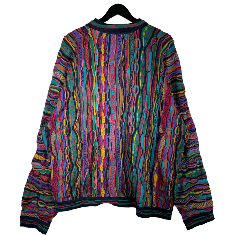 Vintage Coogi 3D Knit 1/4 Button Sweater