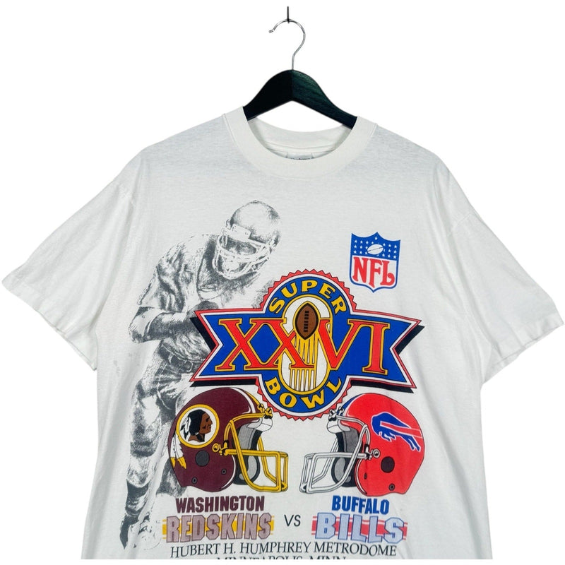 Vintage NFL Washington Redskins VS Buffalo Bills Tee 1992
