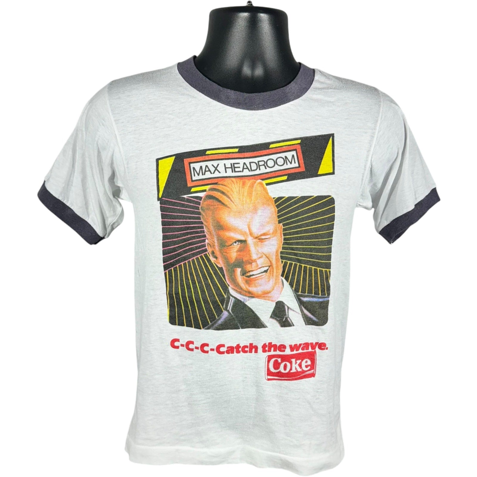 Vintage Coca-Cola "Max Headroom" Ringer Tee 70s/80s