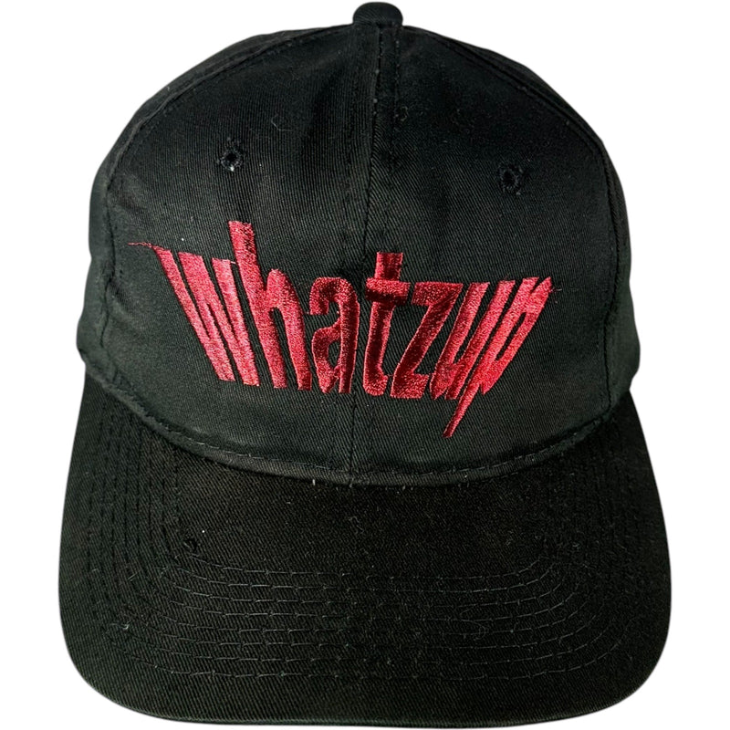 Vintage "Whatzup" Emboidered Spellout Snapback Hat