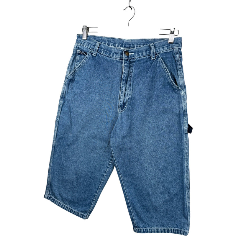 Vintage Capri Pants Straight Leg Cropped Denim Shorts 36
