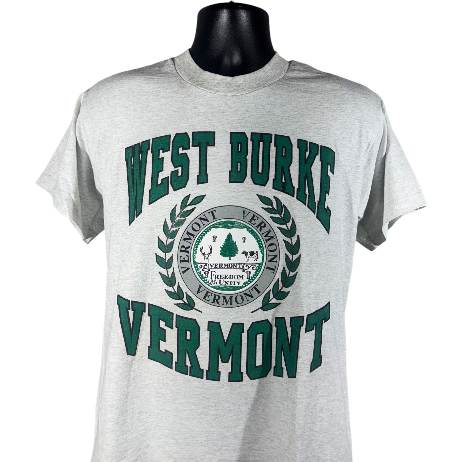 Vintage West Burke Vermont Spellout Souvenir Tee 90s