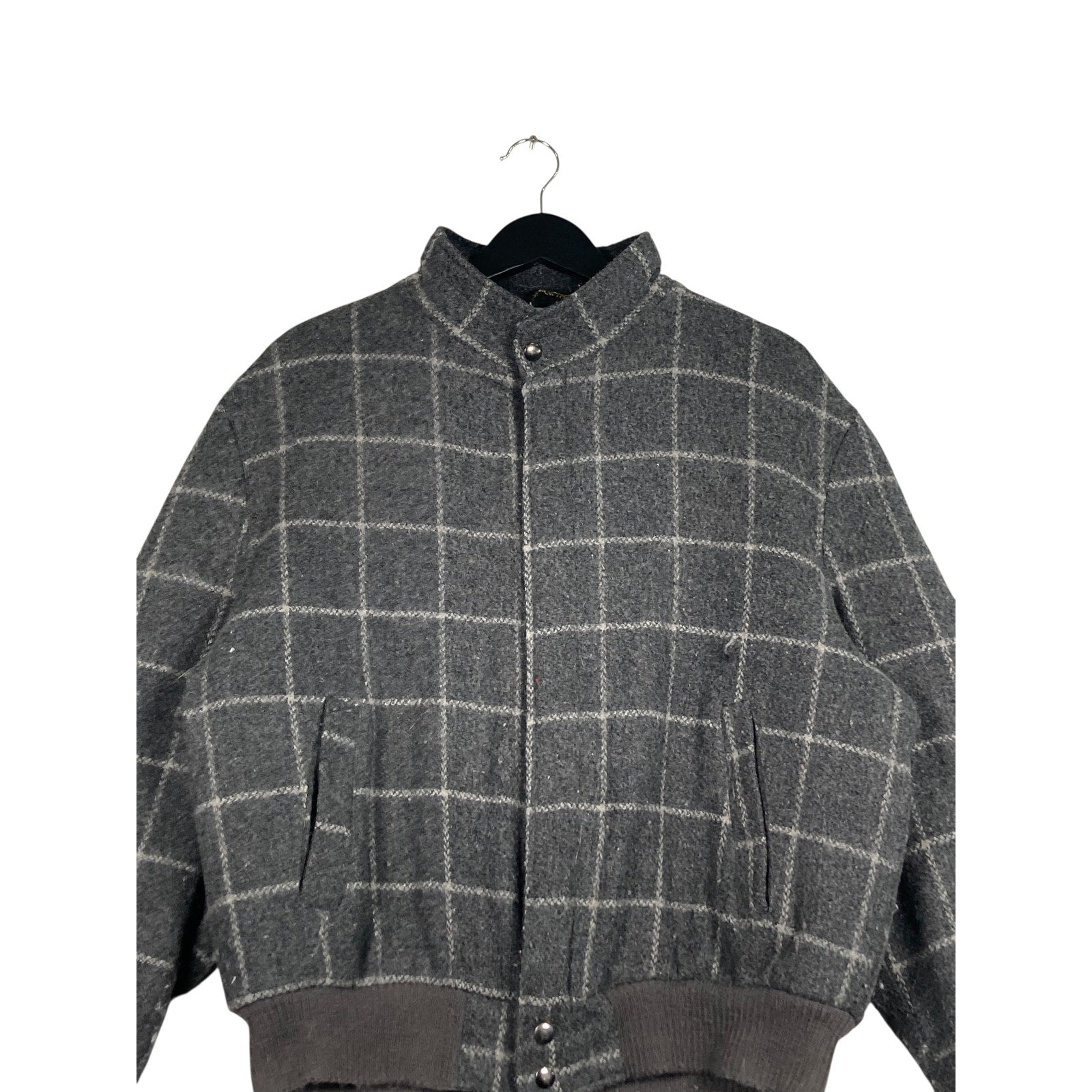Vintage The Fox Collection Plaid Bomber Jacket