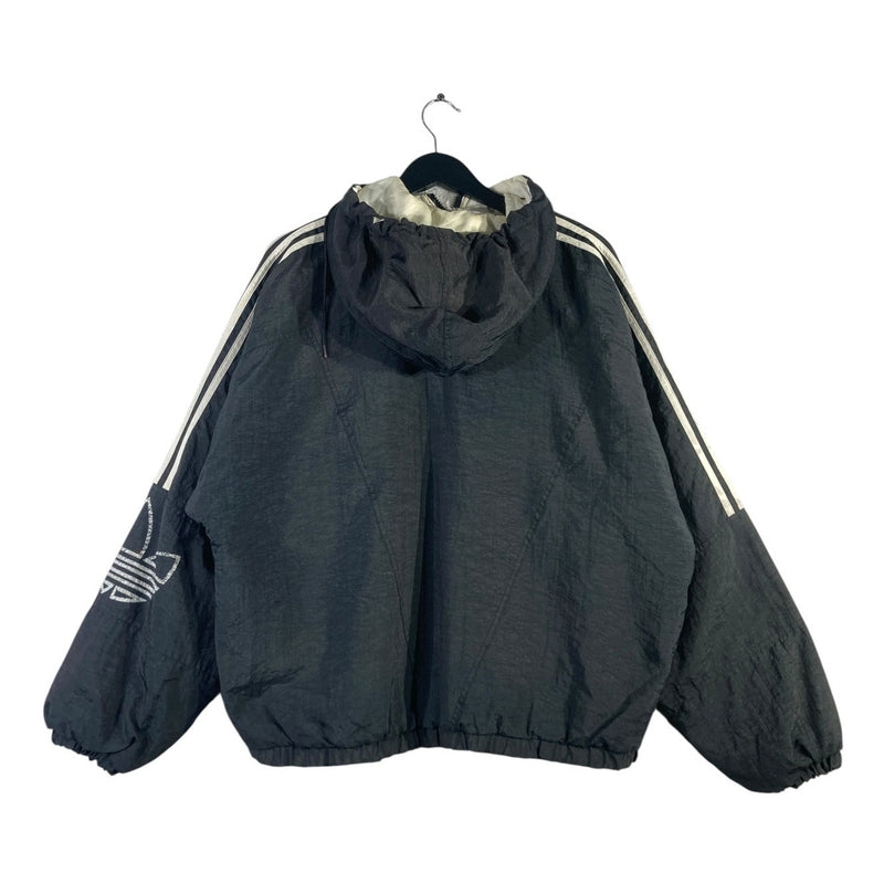 Vintage Adidas Trefoil 3-Stripes Hooded Windbreaker