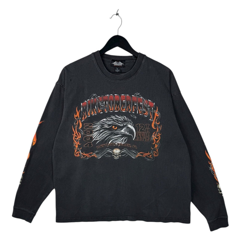 Vintage Biketoberfest Daytona Beach Eagle Long Sleeve T-Shirt